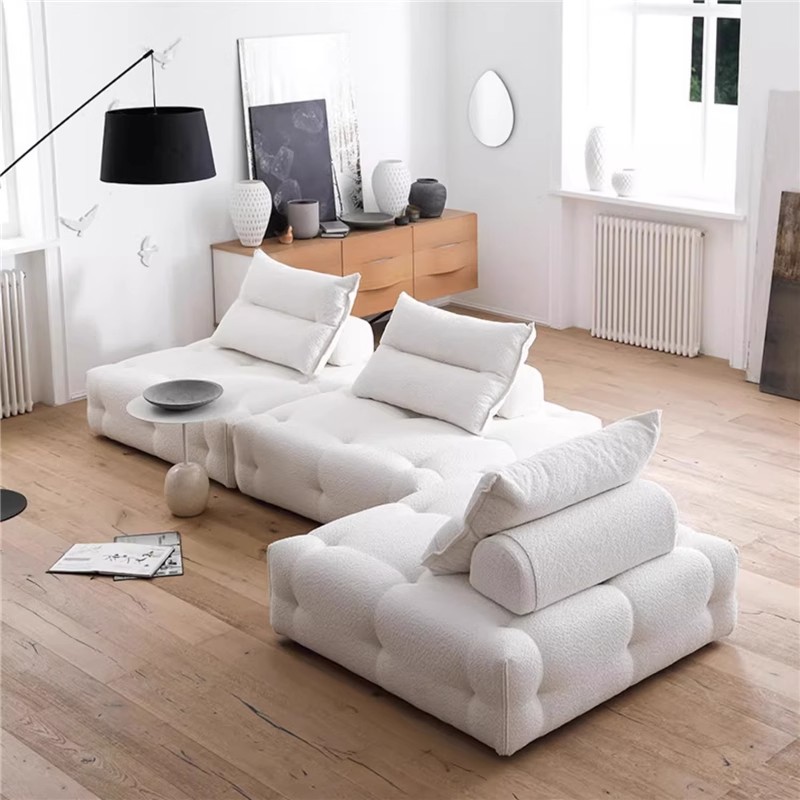 Compresión transfronteriza enrollamiento esponja sofá sofá de tofu de piamonte bloque sofá pequeño módulo de sala de estar sofá combinado