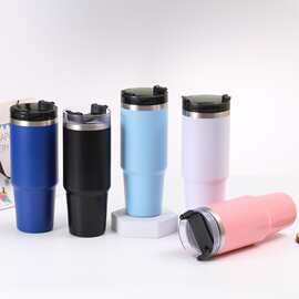 跨境现货304不锈钢保温杯大容量真空冰霸杯便携简约车载杯汽车杯