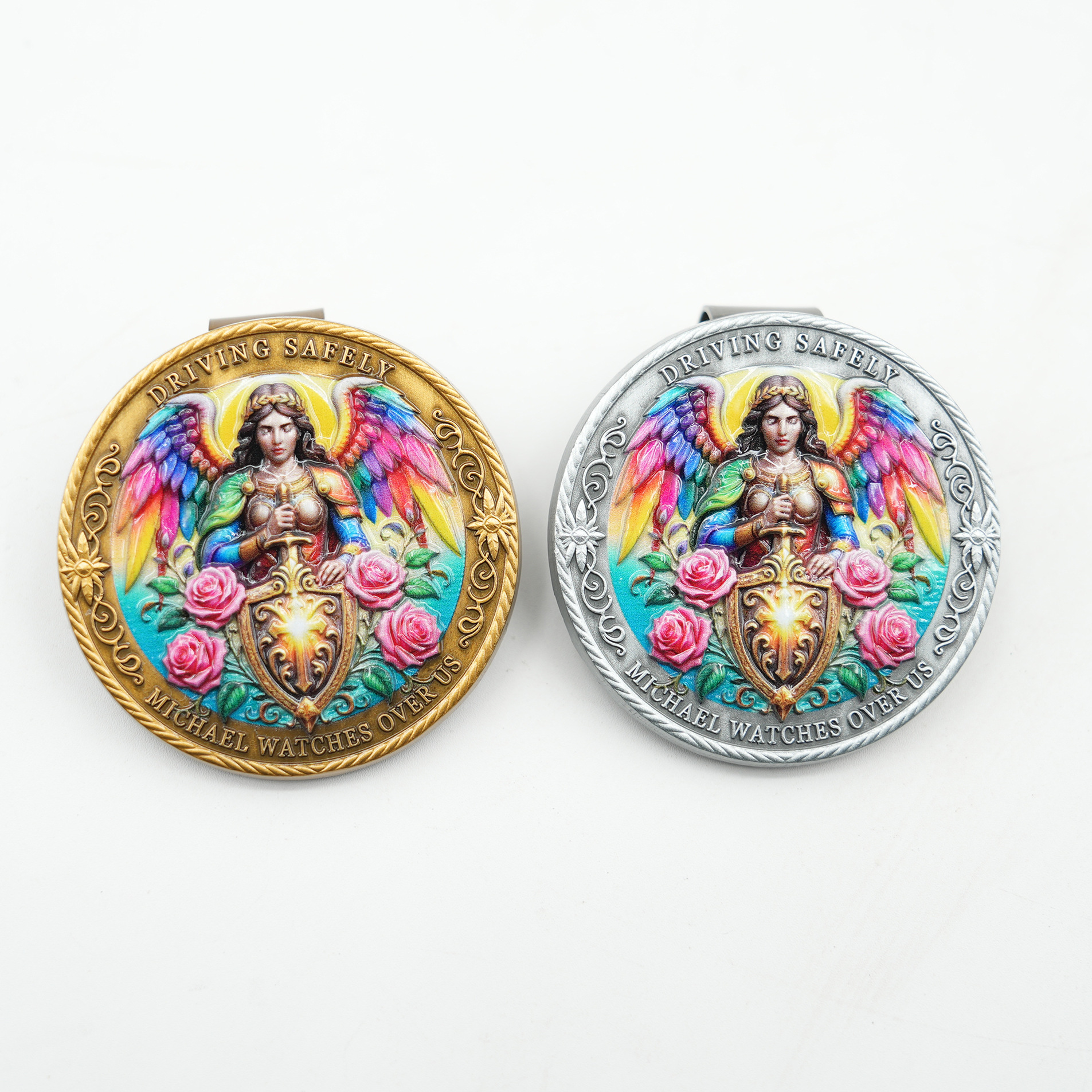 Jz35 Cross-Border Driving Safety Guardian Angel Car Sun Visor Decoration Clip Car Interior Hanging Ornament
