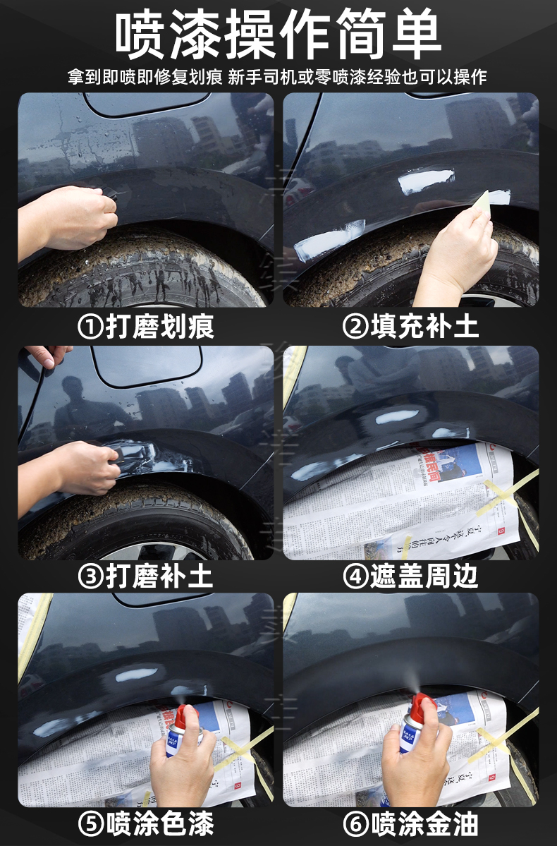 Suitable for Honda 10th generation Civic, dark gold blue touch-up paint pen, crystal white, dazzling blue, metallic gray, red car paint, self-spray paint