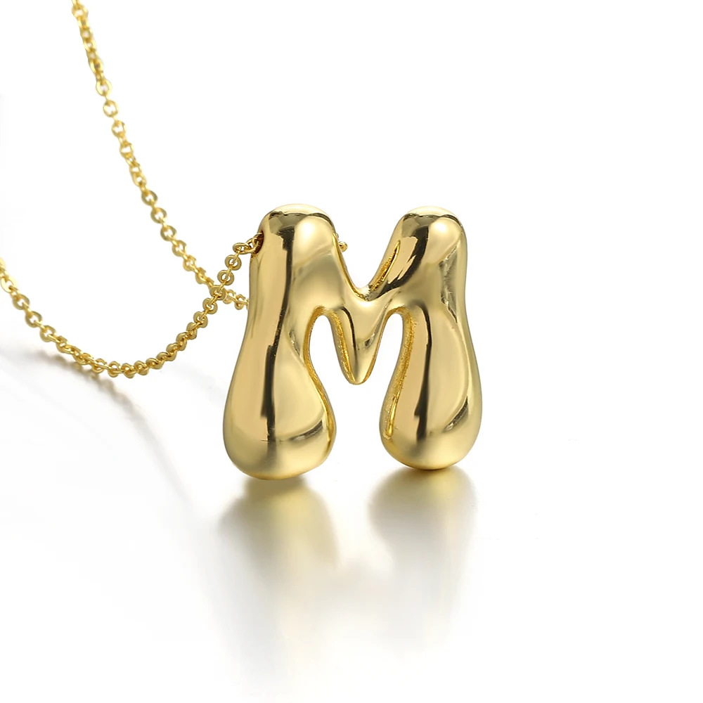 13g Weight Lobster Trigger Clasp Closure Clasp Closure Type Copper Pendant Material Pendant Necklace Classification Copper Chain Material cable chain Chain Type 1 Piece Quantity Casual, Daily Occasion Copper Material Letter Pattern All Seasons Season Unisex Gender Plating Design Elegant, Simple Style Style Wholesale Jewelry Elegant Simple Style Letter Copper Plating Cable Chain Pendant Necklace 22
