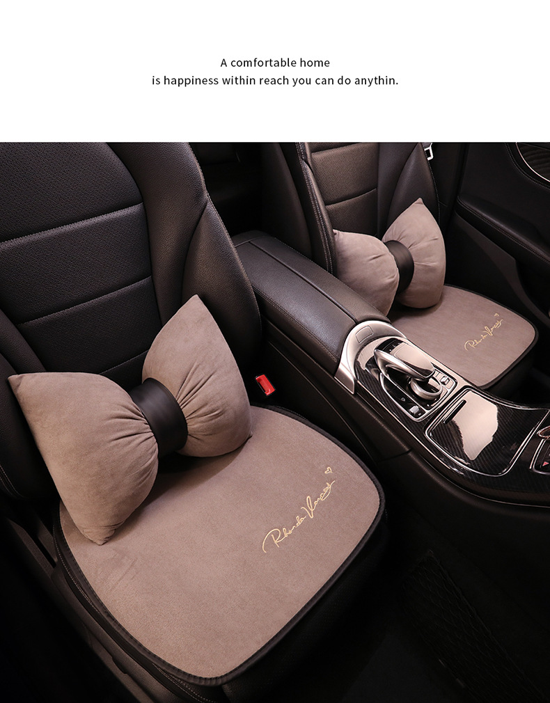Suede Four Seasons car cushion four seasons constant temperature winter thermal single piece single seat three-piece ins style seat cushion