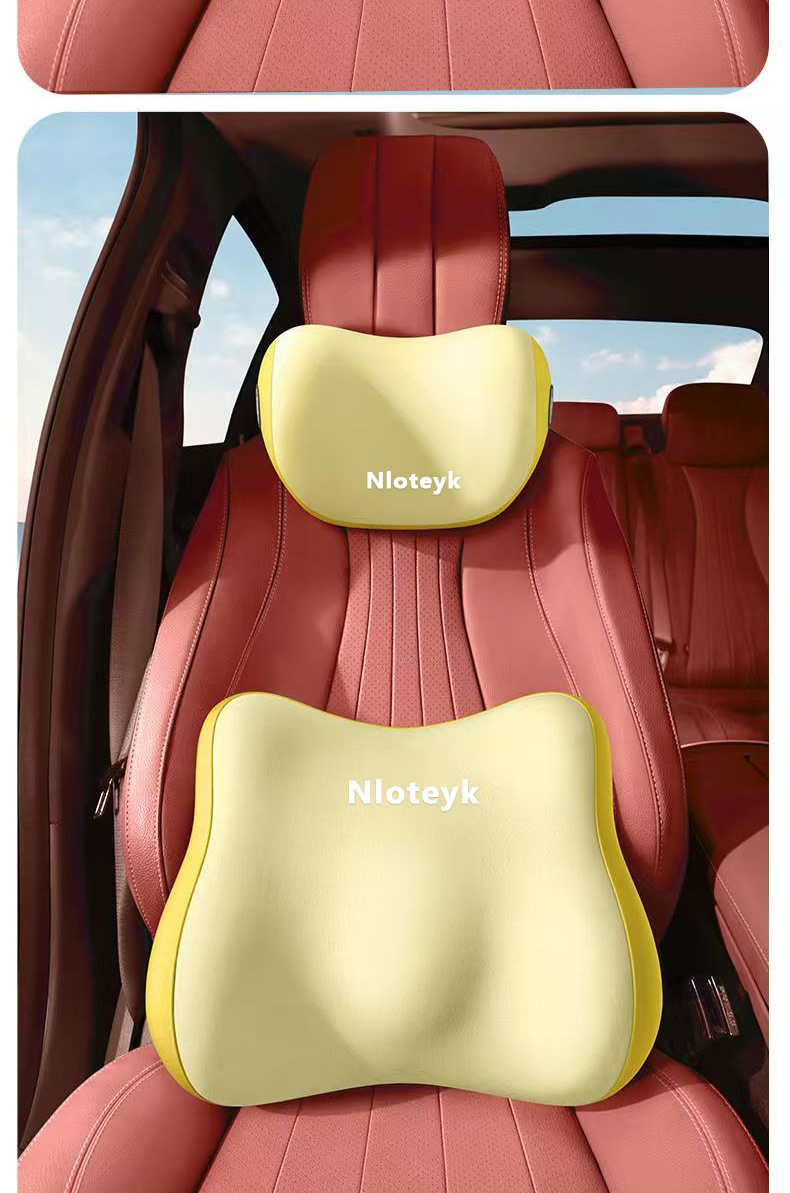 Car Lumbar Support Headrest Lumbar Cushion Seat Backrest Breathable Support Cushion