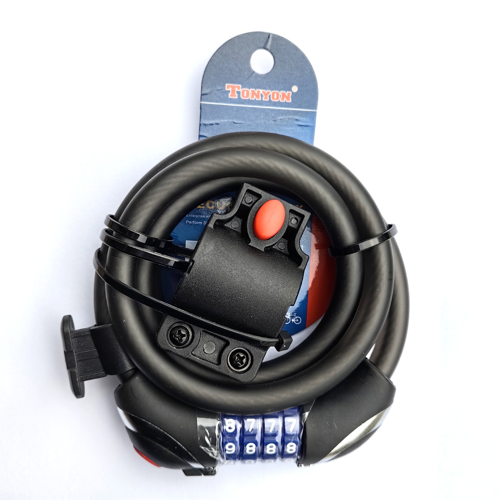 Universal TY588 bicicleta de bloqueo de la bicicleta de montaña de alambre de bloqueo de la bicicleta anillo de bloqueo anti-robo de bloqueo de color accesorios de equitación