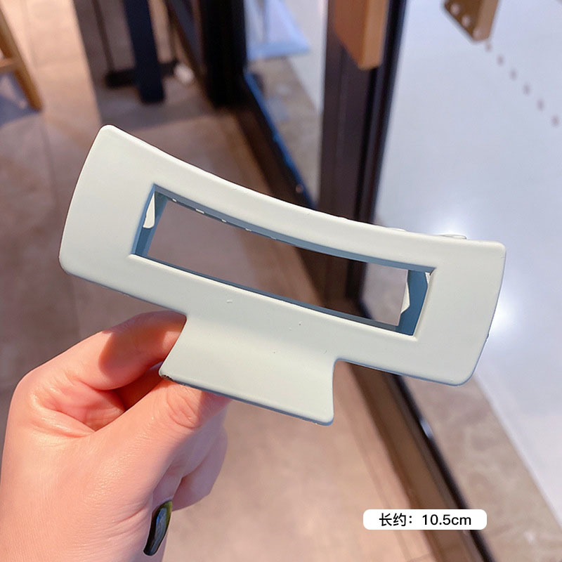 Milk Brown horquilla grande hacia atrás cabeza clip de pelo tocado de las mujeres principios de primavera de alto grado updo tiburón horquilla