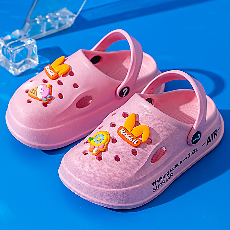 Zapatillas para niños casa verano niños interior lindo Eva bebé niños niñas dibujos animados lindo agujero zapatos