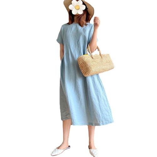 Loose and Slimming Women's Summer Dress 2025 New Arrival Plus Size for Larger Women Mid-Length Skirt