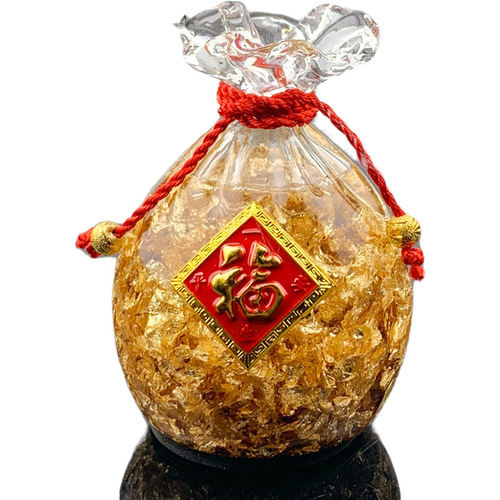 Newly launched gold foil crystal lucky bag handicrafts ornaments company promotional creative gifts new and unique