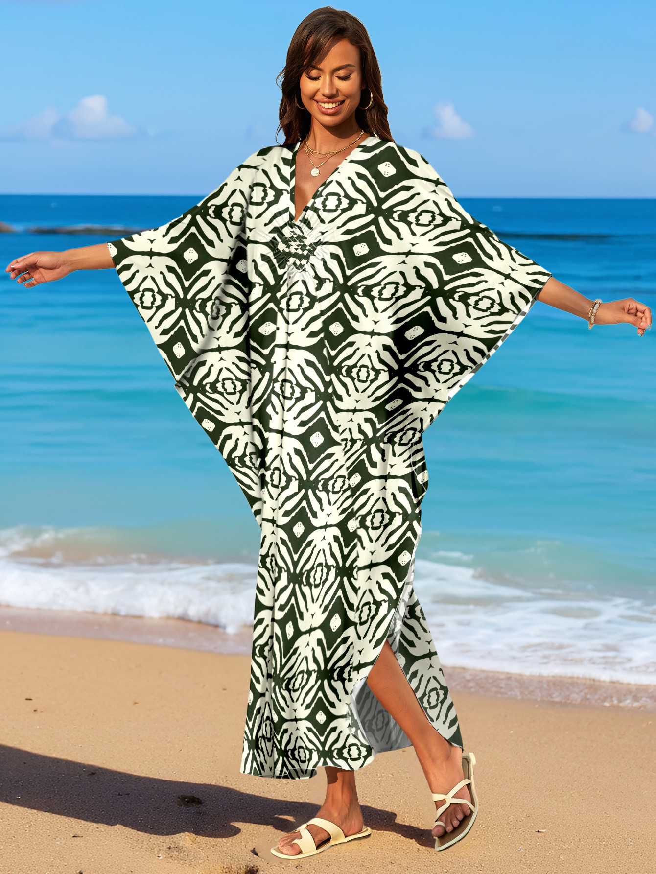 25 años nuevo blusa de playa tejida de rayón transfronterizo vestido de vacaciones bikini camisa de protección solar MB247