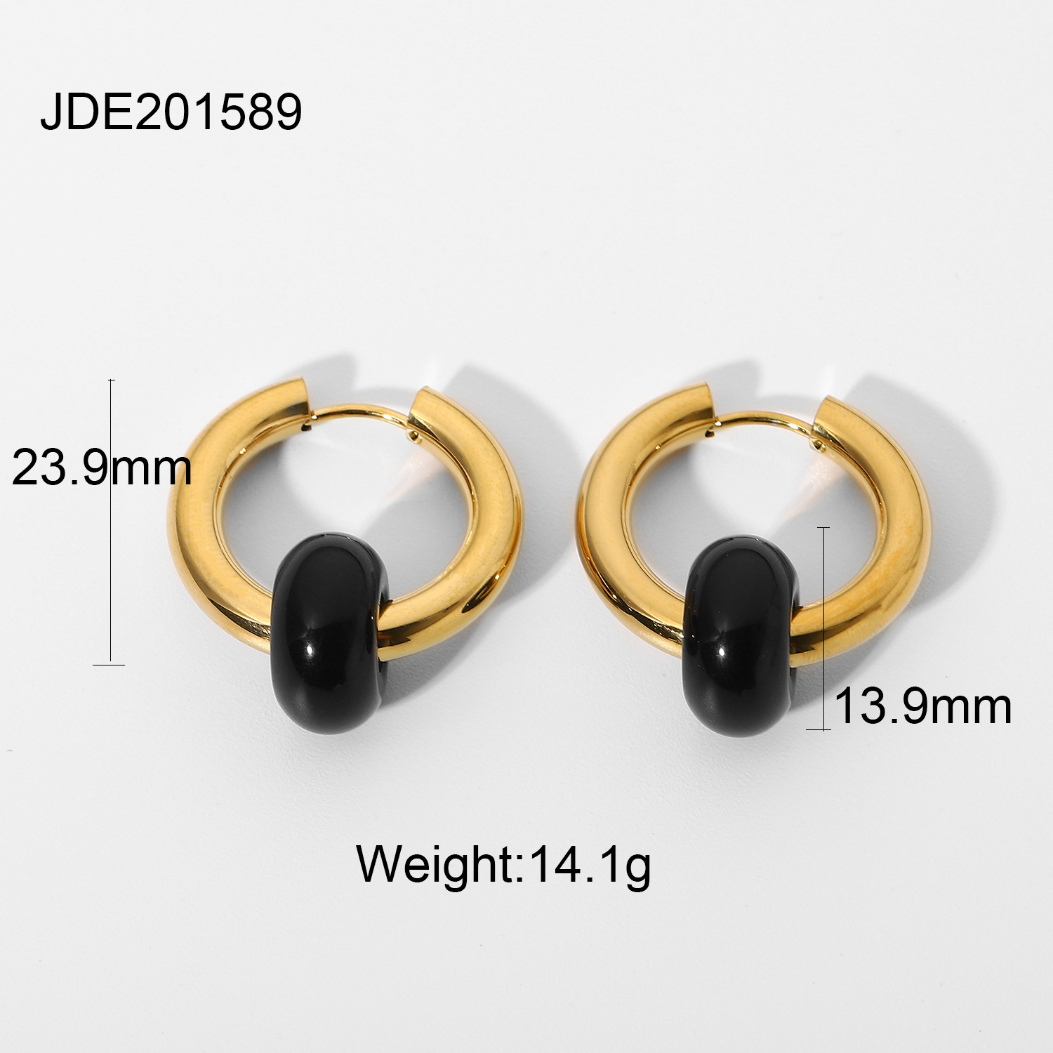 Circle Plating Stainless Steel No Inlaid Gold Plated Earrings display picture 3