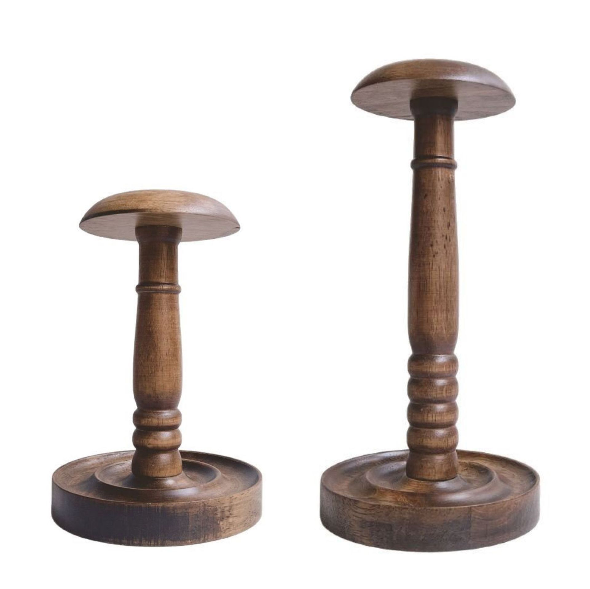 创意高低木制帽架帽子展示架高低木帽托帽子收纳架帽子陈列架帽撑