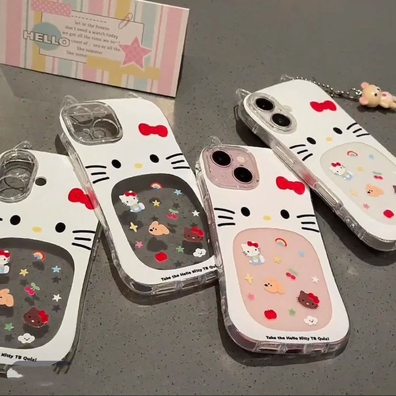 Cute Katie for Apple 16 Phone Case 16PROMAX Cat Ear Phone Case 13 14 15 Soft Case 12pro Cute Katie for Apple 16 Phone Case 16PROMAX Cat Ear Phone Case 13 14 15 Soft Case 12pro