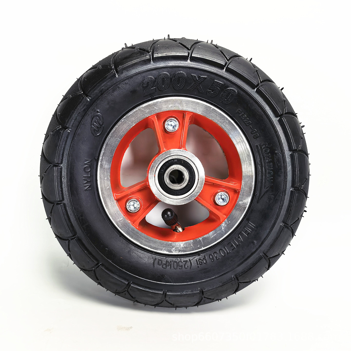 8inch Haogebeizhenhubang electric wheelchair front small wheel assembly 200x50 inflatable inner and outer tire complete wheel