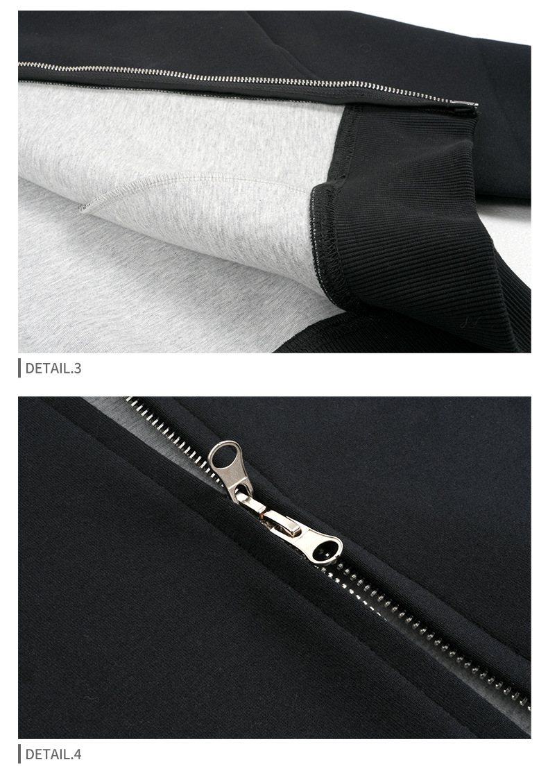 Cardigã com capuz para homem estilo colorblock de tendência_voghion.com