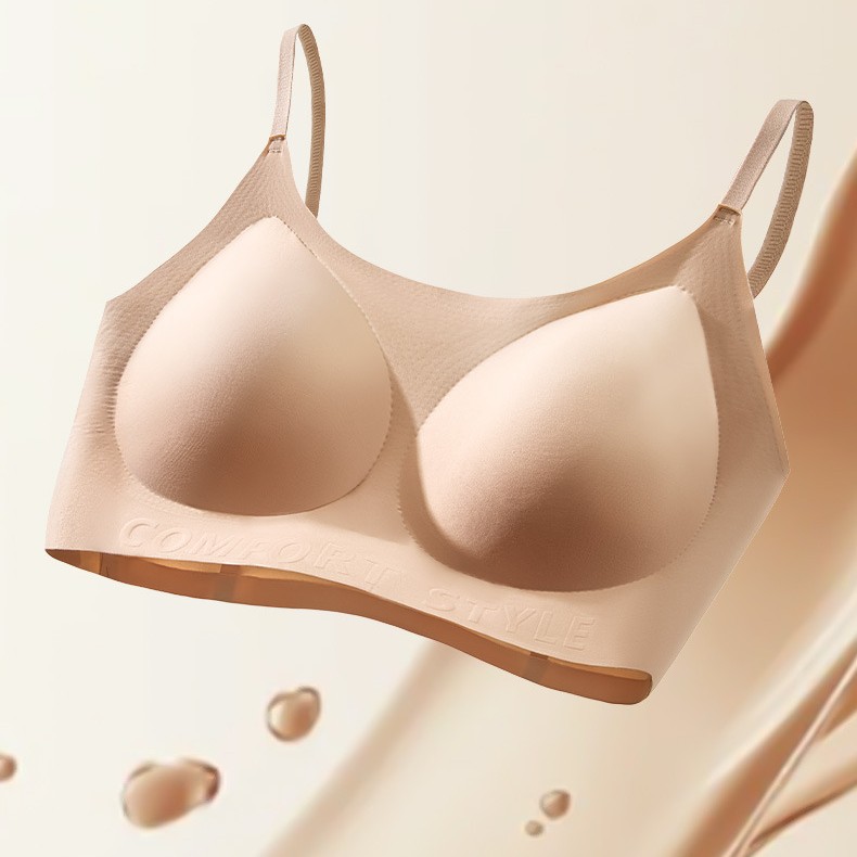 Afortunadamente, la base líquida sin costuras de estilo explosivo, la ropa interior invisible, el tono de piel especial femenino, sin anillos de acero, se reúne, sujetador impermeable cómodo para vestirse