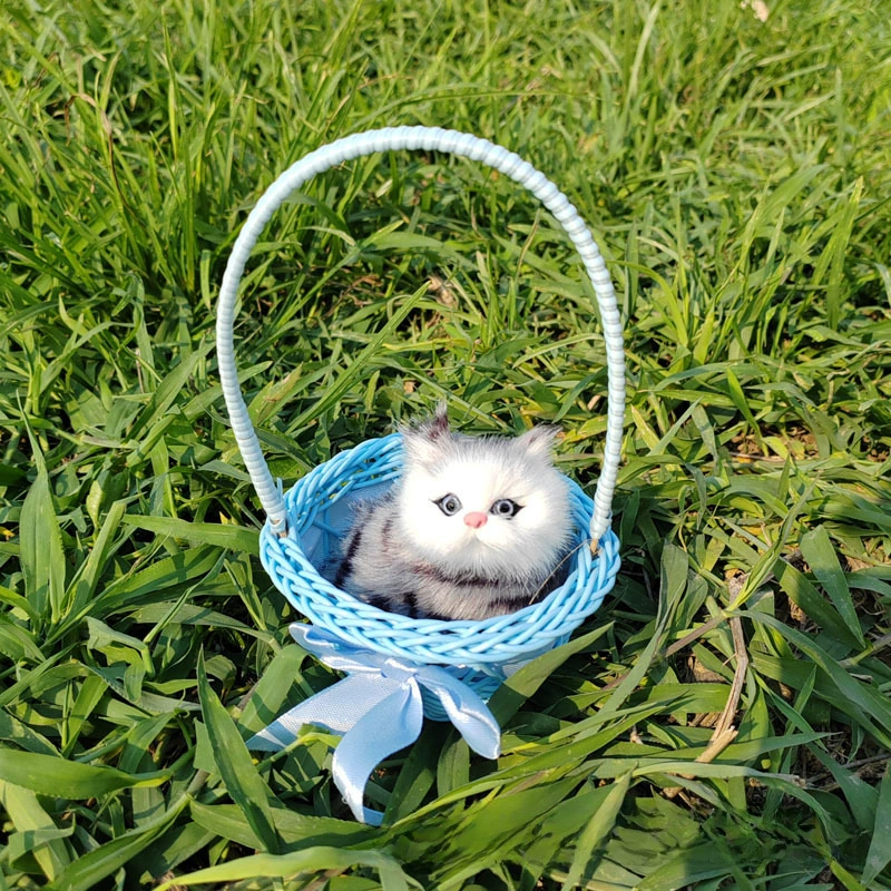 Реалистичная игрушка, корзина, модель животного