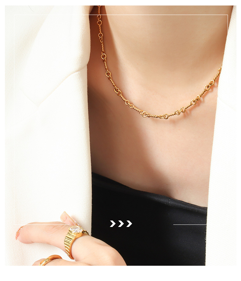 Fashion Geometric Titanium Steel Bracelets Necklace