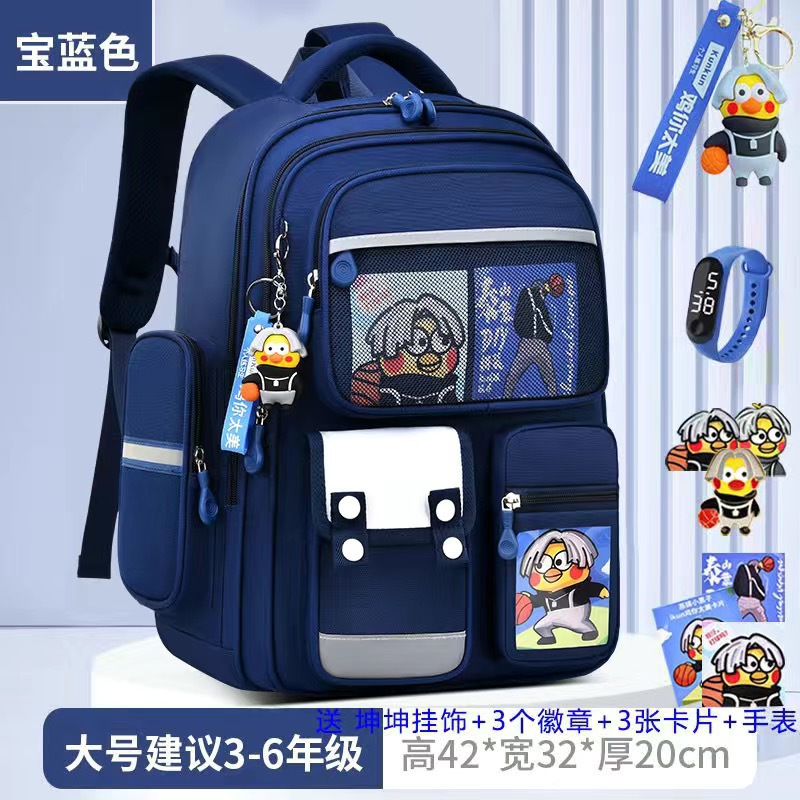 Mochila escolar de niñas estudiantes de primaria 123456 grados mochila de gran capacidad mochila de espalda de mujer seguridad reflectante