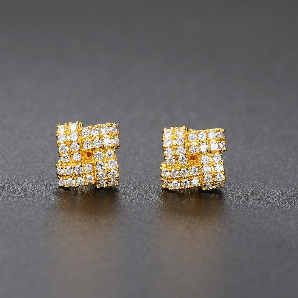 5g Weight Copper Ear Needle Material White Gold Plated, Gold Plated Plating Material Zircon Inlay Material Ear Studs Classification 1 Pair Quantity Daily, Party, Street Occasion Copper Material Round, Square, Heart Shape Pattern Unisex Gender Plating, Inlay Design Hip-Hop Style Gold, Silver Color 1 Pair Hip-Hop Round Square Heart Shape Plating Inlay Copper Zircon White Gold Plated Gold Plated Ear Studs 24