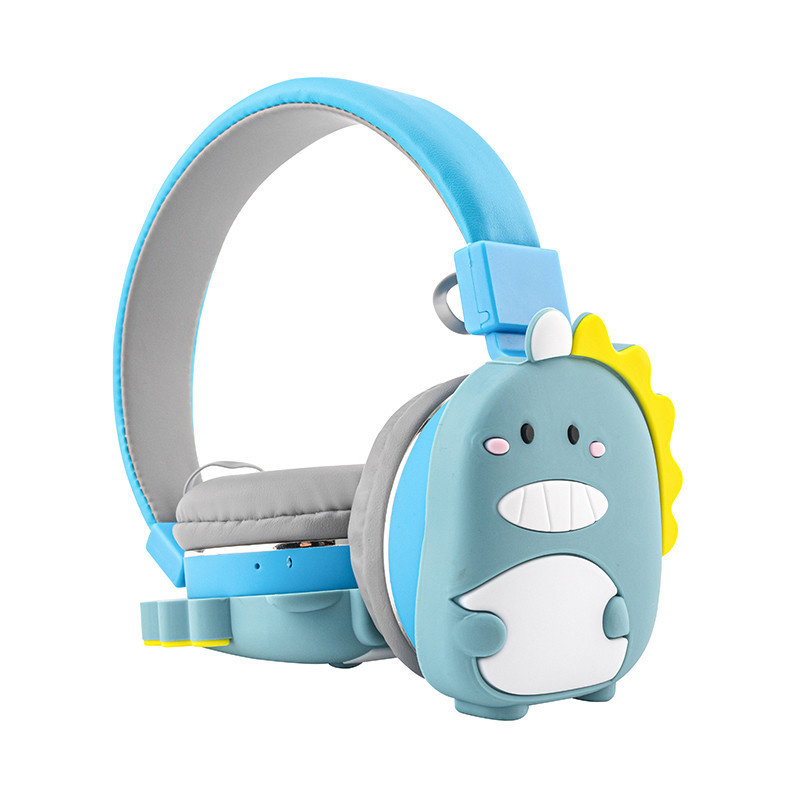 クロスボーダー热い贩売漫画ヘッドセットbluetoothイヤホンワイヤレスかわいい恐竜学生少女重い低音音楽イヤホン|undefined