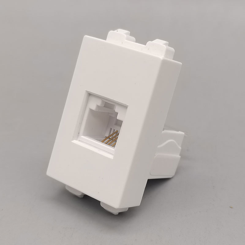 128型免打电话模块 RJ11语音模块免工具电话支架模块 不带防护门