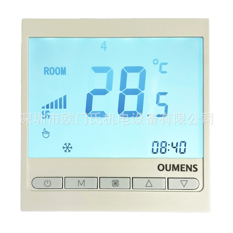 Two-Tube Four-Tube Air-Conditioning Fan Coil Thermostat Hotel Room Three-Speed Switch Lcd Temperature Control Panel
