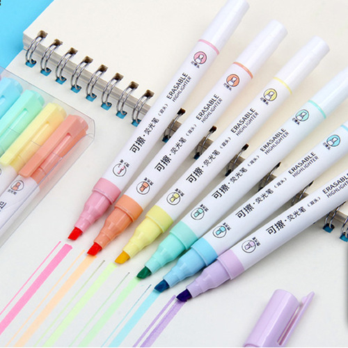 New Tianzhu Washable Colorful Fluorescent Double-Ended 6-Color Highlighting and Marking Pen for Students, School Use, and Doodling