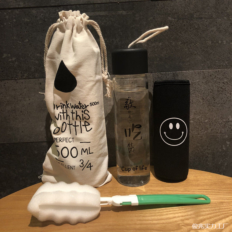 High quality glass cute handheld matte tea cup