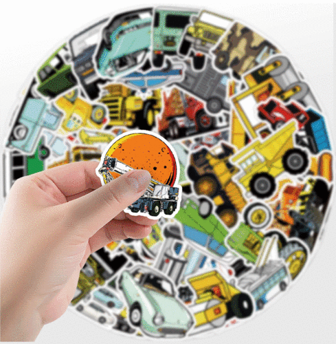 50 sheets of special vehicle graffiti stickers, car refrigerators, skateboards, computer decoration stickers wholesale
