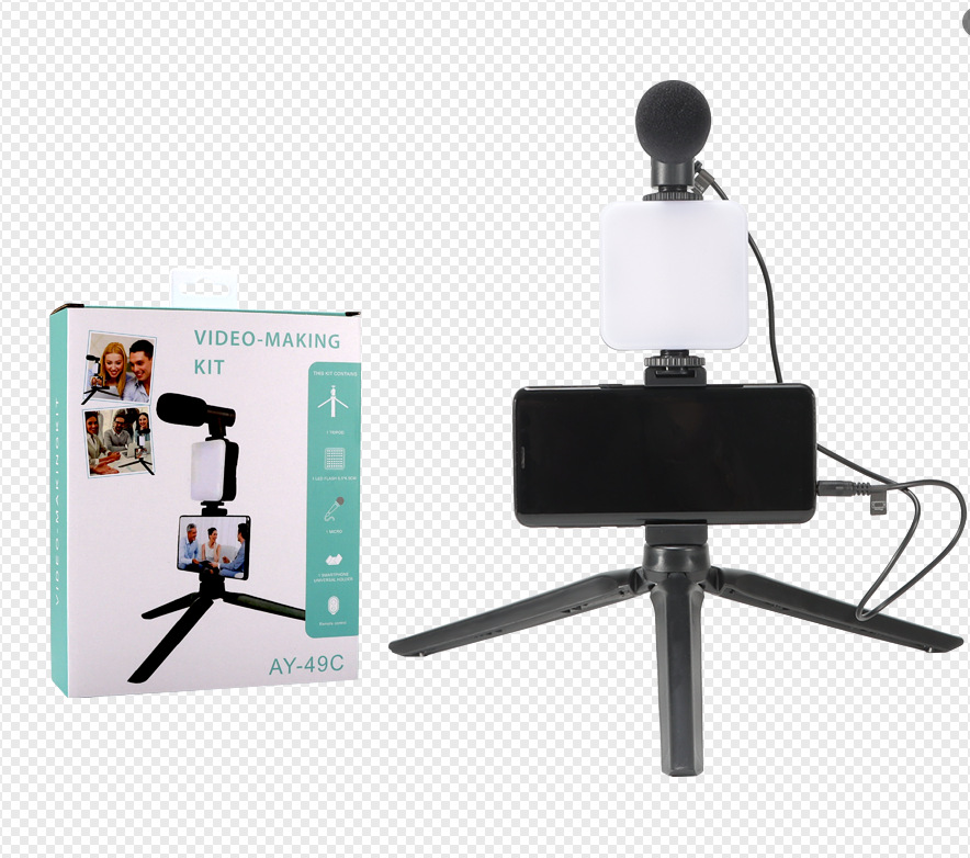 Transfronterizos venta caliente de bolsillo iluminación de escritorio belleza pierna fotografía portátil en vivo trípode de mano conferencia luz de belleza