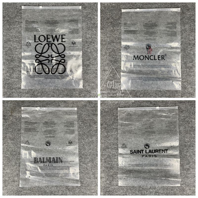 00 Lulu Lulu Desante Big-Name Packaging Bag Brand Clothes Plastic Bag Dust Bag T-Shirt Plastic Bag Transparent Bag
