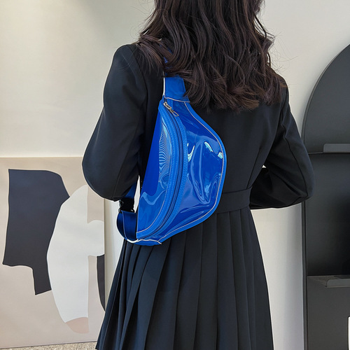 Popular transparent bag women's bag  new trendy fashion simple crossbody bag casual commuting chest bag waist bag