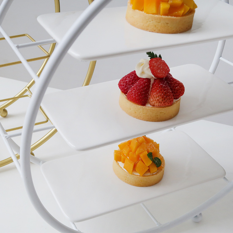 Transfronterizo venta caliente Amazon temu tres capas estantes de exhibición redondos bandeja de pastel estante de pastel diseño de cumpleaños