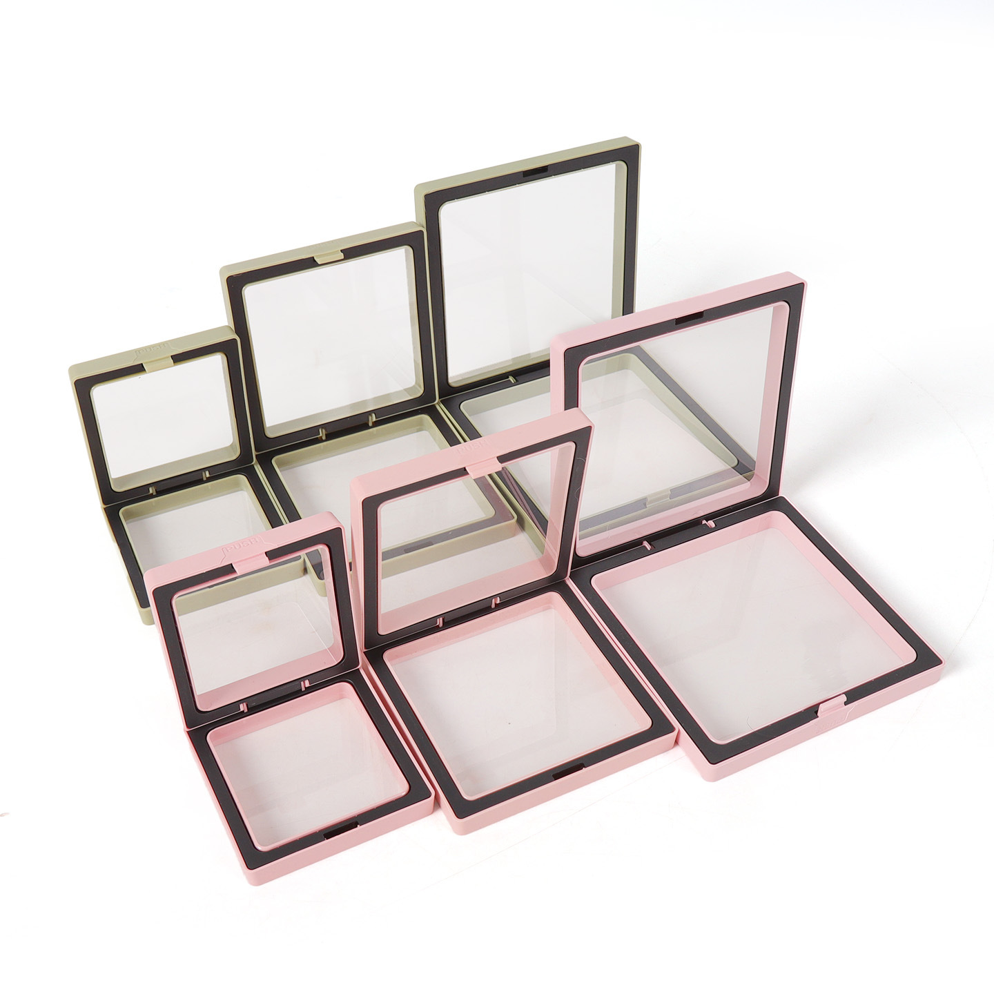 Caja de suspensión transparente de doble color pe caja de película de color collar caja de joyería joyería anillo caja de embalaje de pulseras image 6