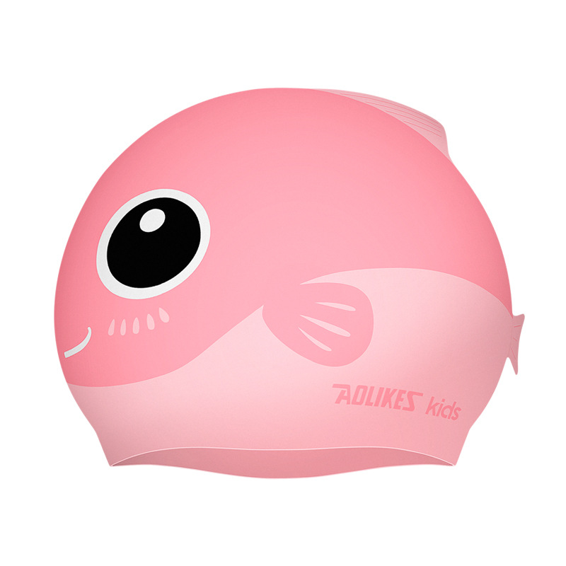 Casera de baño infantil caricatura encantadora silicona femenina antideslizante no estrangulada cabello cómodo impermeable protector de oídos masculino equipo de natación PU