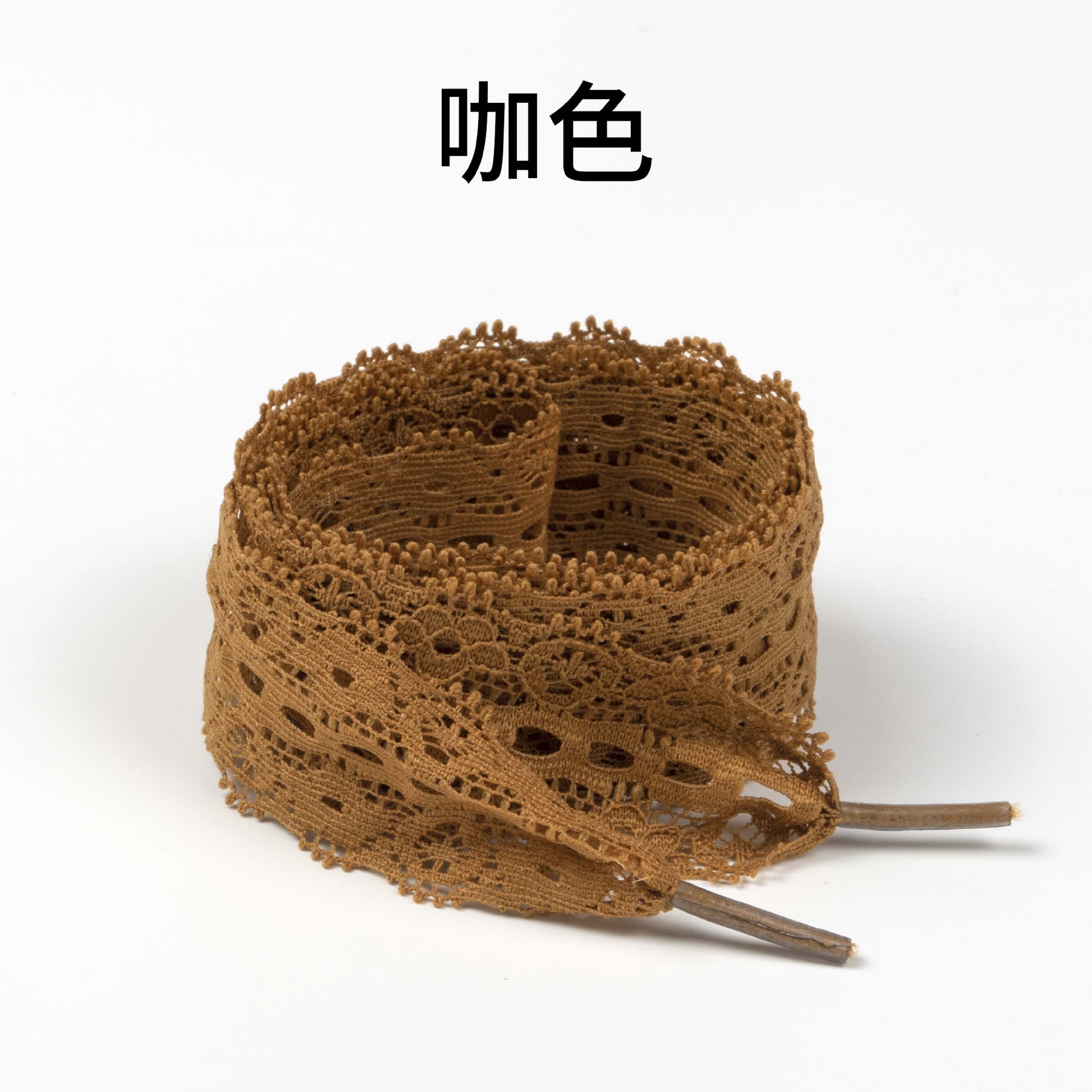 Brown lace shoelaces