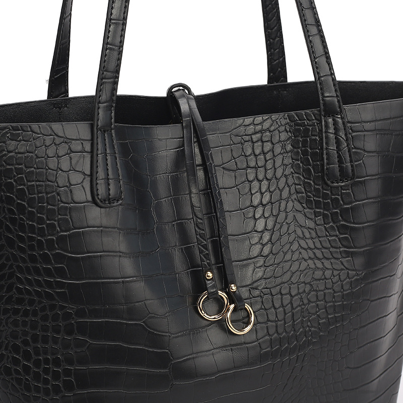 Designer Shengmi Women's Stone Pattern Large Capacity Versatile Tote Bag For School And Commuting, Trade Dog Tooth Pattern_voghion.com
