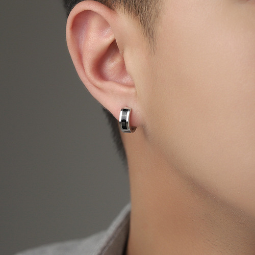 Earrings, earrings, men's trendy niche ins trend personality, men's earrings, European and American hip-hop men's earrings, earrings