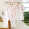 Lapel light pink sweetheart three-piece set--H
