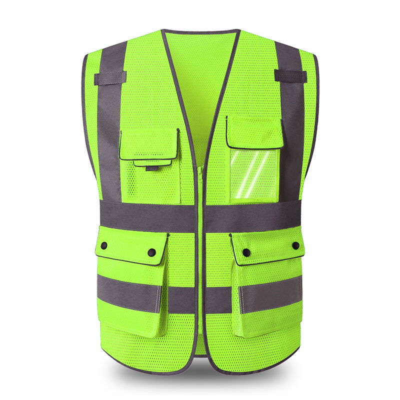 chaleco de seguridad reflectante fluorescente chaleco de tráfico sitio de construcción chaleco de protección reflectante