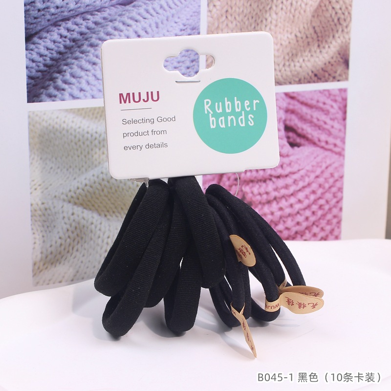 [Carga de tarjeta] sensación de alto nivel coreano de cabello de código de barras de moda de alta elasticidad de cabello anillo de cabello correa de cola de caballo