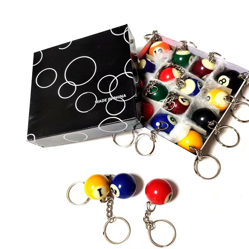 Cute Billiards Number Solid Color Resin Unisex Keychain display picture 1