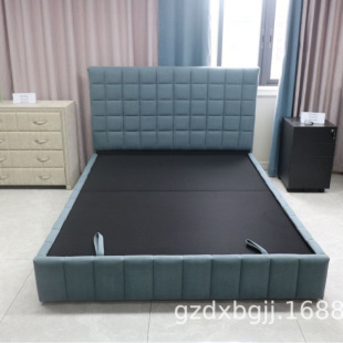 European and American Export Popular Fabric Retro Style Single and Double Beds Multi-Functional Combination Small Apartment Cross-Border Fabric Bed