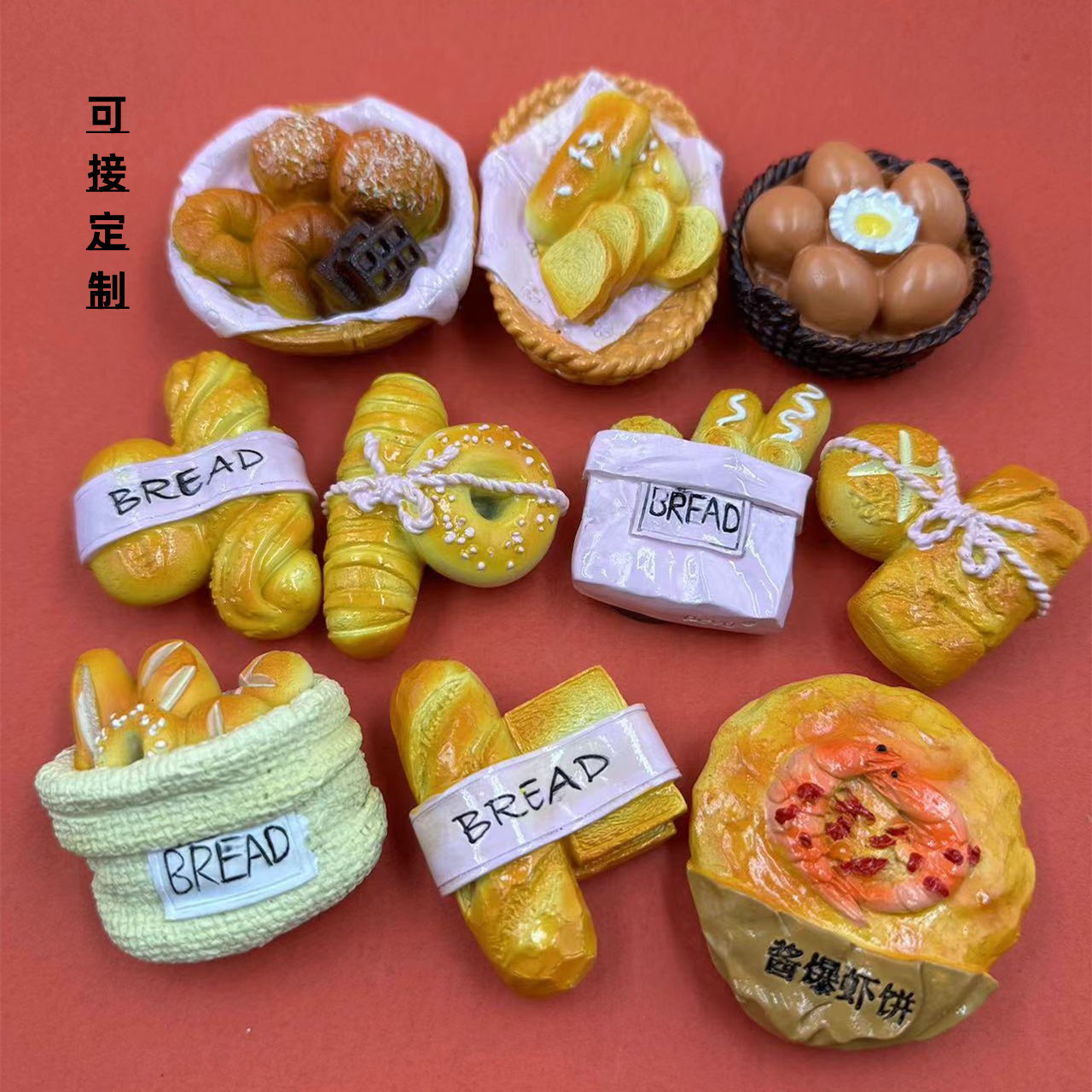 新款树脂仿真烘焙面点冰箱贴厂家直销