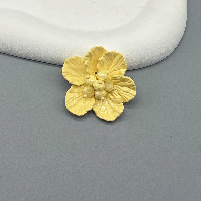 多彩手工编织花朵配件 diy手工串珠包包服饰胸针洞洞鞋配饰批发|undefined