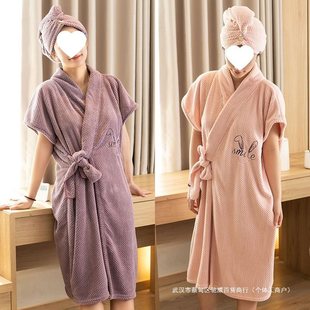 Bath Towel Women's Household 2025 New Style Cotton Cotton Absorbent Wearing Adult Bath Towel Bathrobe Style Bath Skirt
