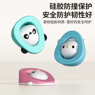 Household Cartoon Silicone Door Stop Punch-free Door Rear Safety Anti-collision Pad Detachable Dual-use Door Suction Buffer Fixator