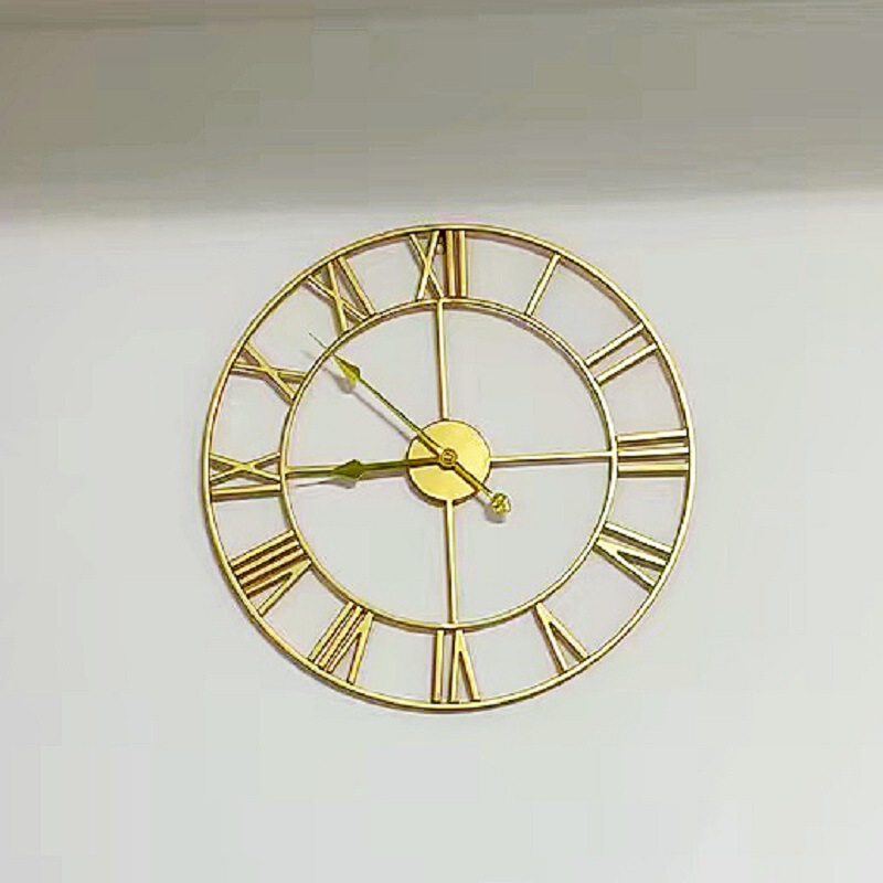 家庭用時計復古客間鉄芸掛け時計北欧装飾時計熱売ローマ静音時計メーカークロスボーダー|undefined
