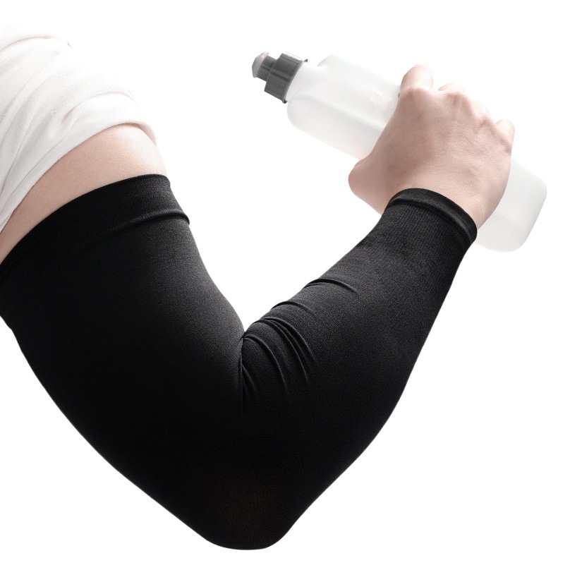 Verano protección solar oversleeve ciclismo al aire libre de seda de hielo transpirable resistente a los rayos UV mangas de hielo para la gente gorda puede usar extra grande HB04