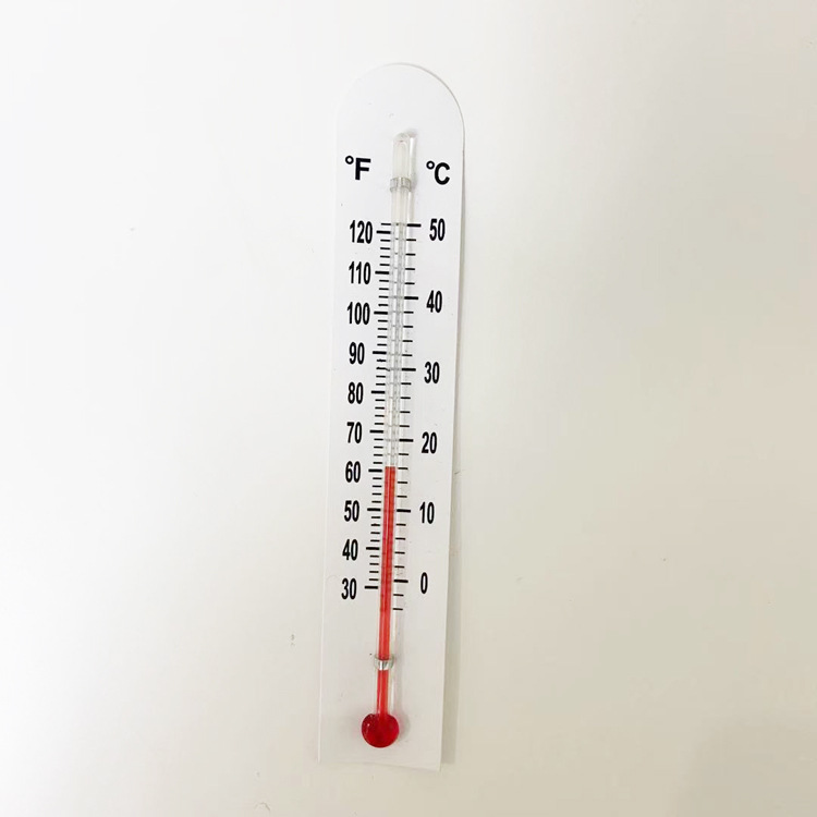 供应温度计 工艺品纸牌温度计 纸卡玻璃冰箱温度表